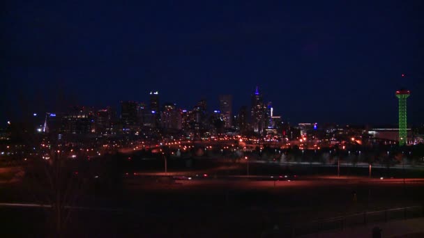 The skyline of Denver Colorado — Stock Video