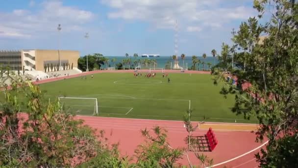 Fältet athletic på University Of Beirut — Stockvideo