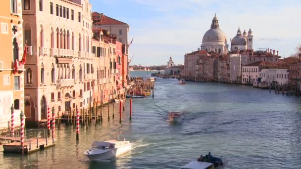 I piękne kanały w Wenecji — Wideo stockowe