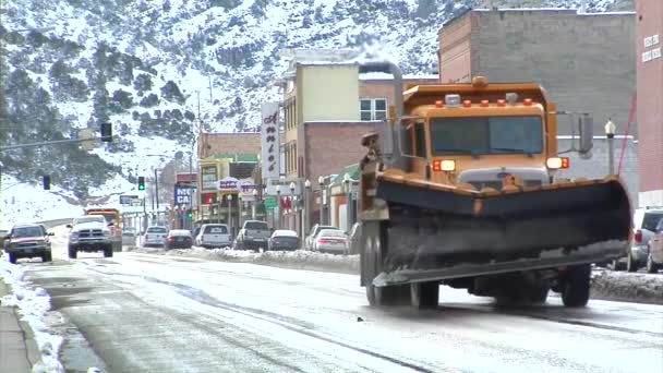 A cidade de Ely Nevada no inverno — Vídeo de Stock