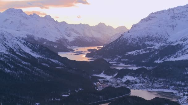 Panorama delle Alpi svizzere — Video Stock
