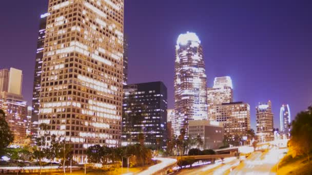 洛杉矶市中心的交通 — 图库视频影像