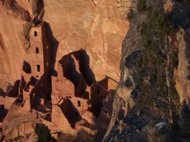 Anasazi ruiny w Park Narodowy Mesa Verde — Wideo stockowe