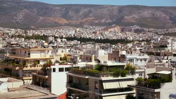 Atenas na luz do sol brilhante — Vídeo de Stock