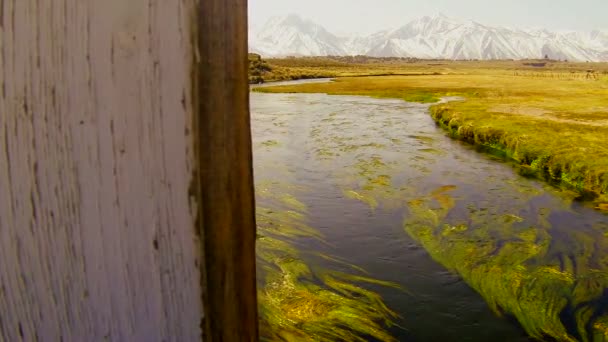 Schöne Sierra Fluss und Berge — Stockvideo