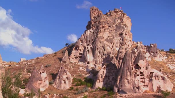 Högresta bostäder på Cappadocia — Stockvideo
