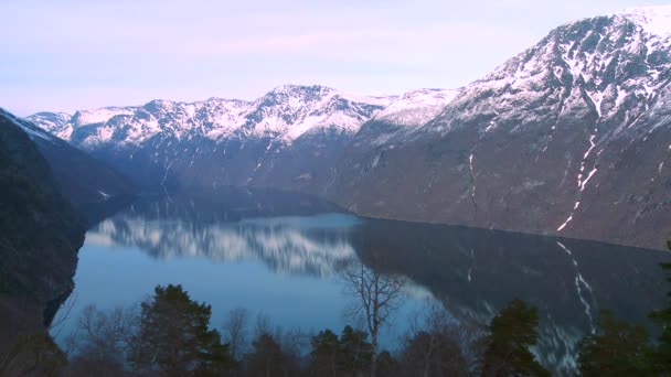 Pacífica dos fiordes da Noruega — Vídeo de Stock