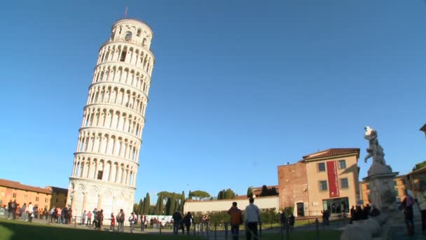 Famosa Torre Pendente di Pisa — Video Stock