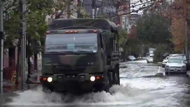New Jersey underwater of Hurricane Sandy — Stock Video
