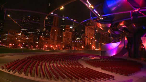 Jay pritzker pavilion i millennium park — Stockvideo