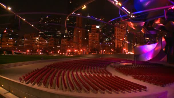 Jay pritzker paviljoen in millennium park — Stockvideo