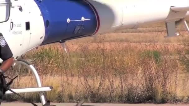 Собаки вынюхивают самолеты, пересекающие границу — стоковое видео