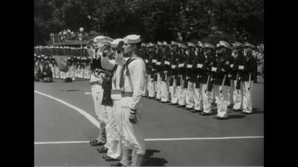 Begravningen för sekreterare av marinen — Stockvideo