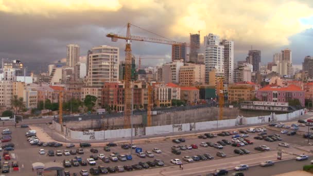 Lo skyline di Beirut, Libano — Video Stock