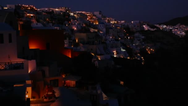 崖上的 Santorni 村 — 图库视频影像