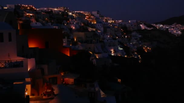 Χωριό στα βράχια του Santorni — Αρχείο Βίντεο