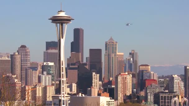 Seattle en solig dag — Stockvideo