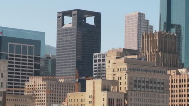 Houston skyline en el día soleado — Vídeos de Stock