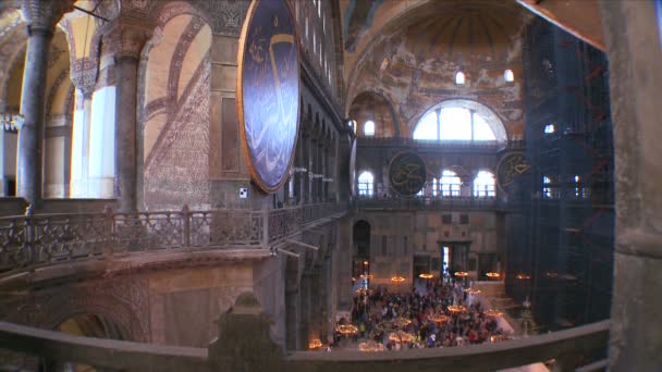 Prostorné mešity Hagia Sofia — Stock video