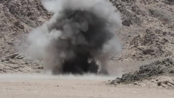 Explosion of unused ordnance — Stock Video