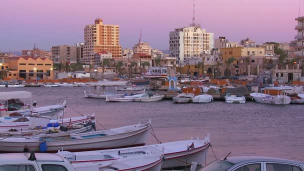 Villaggio di pescatori di Tyre, Libano — Video Stock