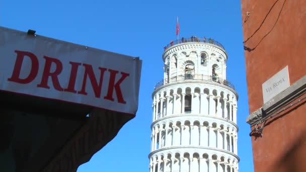 Stánek občerstvení nedaleko Pisa — Stock video