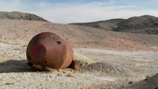 Accidente de cápsula espacial aterrizó en el desierto — Vídeos de Stock