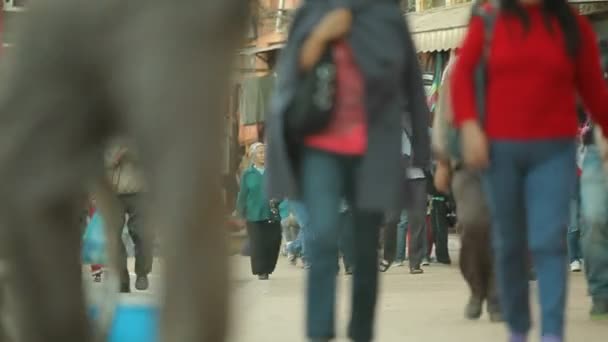 People walking down the street — Stock Video