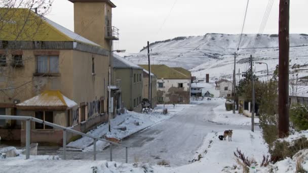 Paisaje urbano congelado en la ciudad — Vídeos de Stock