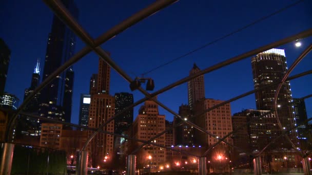 Chicago Skyline la nuit — Video
