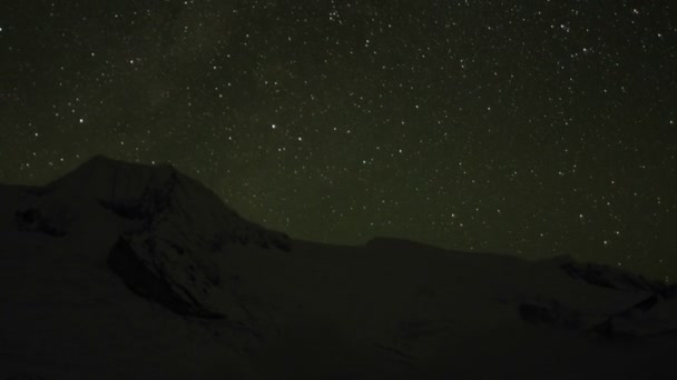 星夜在喜马拉雅山 — 图库视频影像