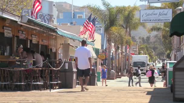 Tourist resort scene at Avalon — Stock Video