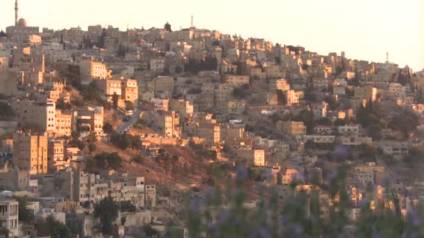 Stadtviertel in der Nähe von Amman, Jordanien — Stockvideo