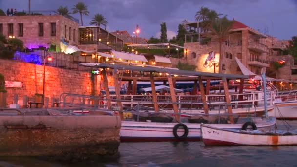 Villaggio di pescatori di Byblos — Video Stock