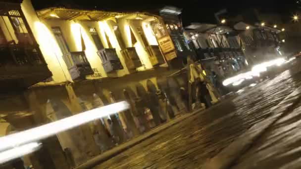 クスコのアルマス夜 — ストック動画