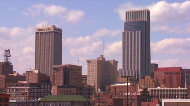 Nuages dérive Omaha skyline — Video