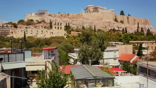 Акрополь і Парфенон в Афінах — стокове відео