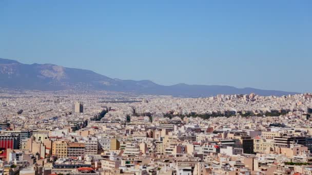 Atenas en el sol brillante — Vídeo de stock