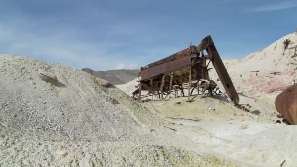 Заброшенная шахта в Долине Смерти — стоковое видео