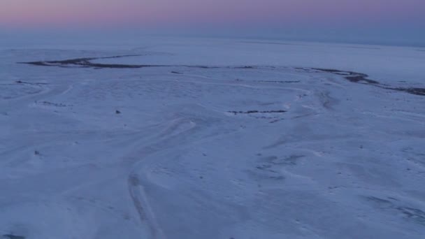 Bevroren Arctische regio van de Hudson bay — Stockvideo