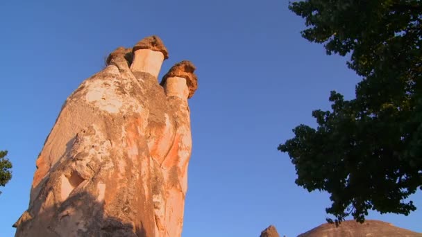 Formazioni geologiche in Cappadocia — Video Stock