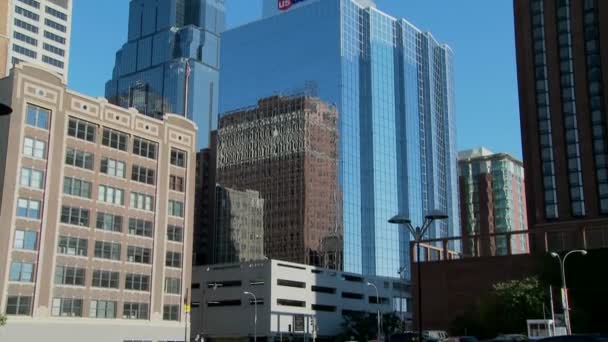 Les gratte-ciel du centre ville de Kansas City — Video