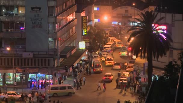 Night time in Nairobi, Kenya — Stock Video