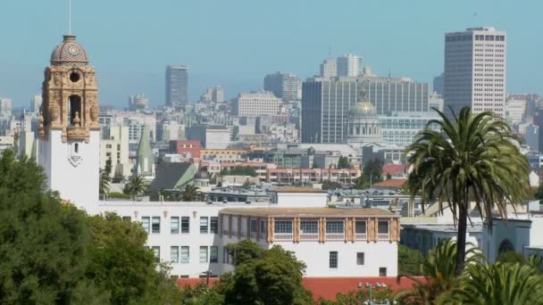El horizonte del centro de San Francisco — Vídeo de stock