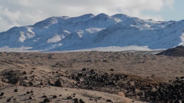 Nevada desierto en invierno — Vídeos de Stock