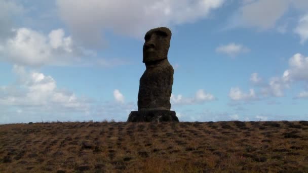 Mystical statue of Easter Island — Stock Video