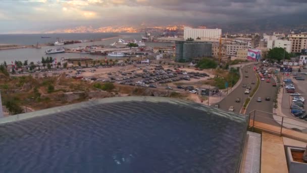 Lo skyline di Beirut, Libano — Video Stock