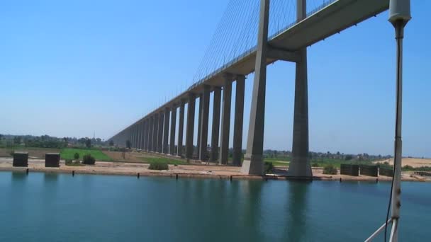 Egypten längs Suezkanalen — Stockvideo