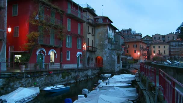 Італійський село вночі — стокове відео