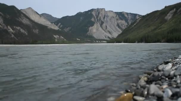 Río desde la orilla del río — Vídeos de Stock